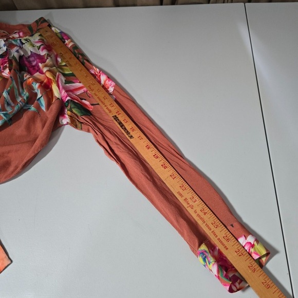 Soft Surroundings Shirt Womens Large Brown Button Up Long Sleeve Floral Boho - Picture 9 of 11